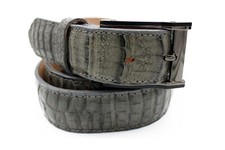 Marco Valentino Gray Genuine Crocodile Men's Belt