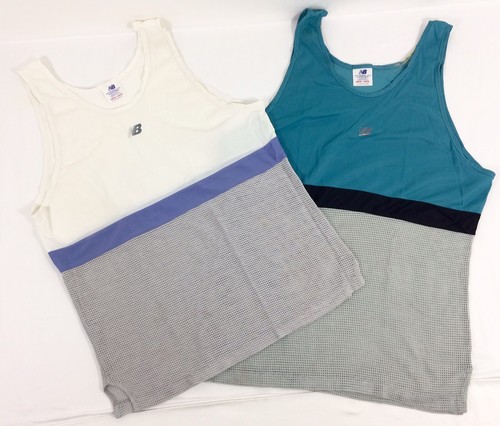 2 Vtg 80s NEW BALANCE Running Tank Top 