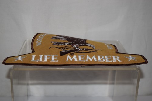 North American Hunting Club Life Member Bald Eagle Brown Patch 9" x 5.5" - Picture 5 of 6