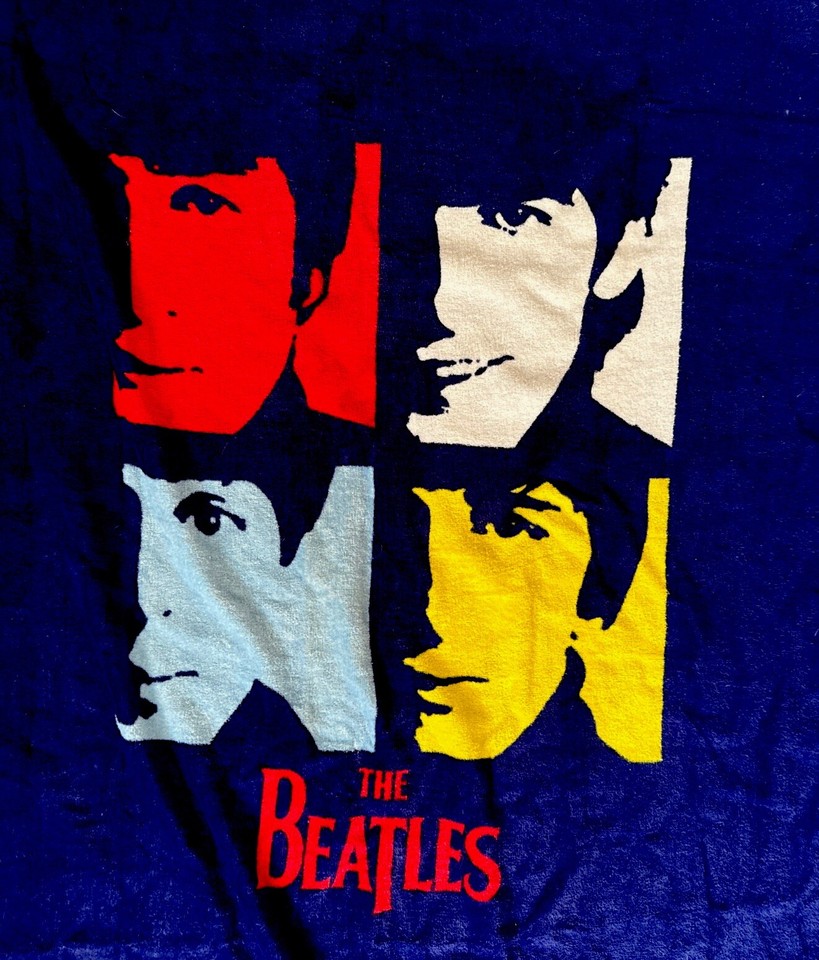 Vintage Beatles Beach Towel Andy Warhol Style 2006 Apple Corps Limited