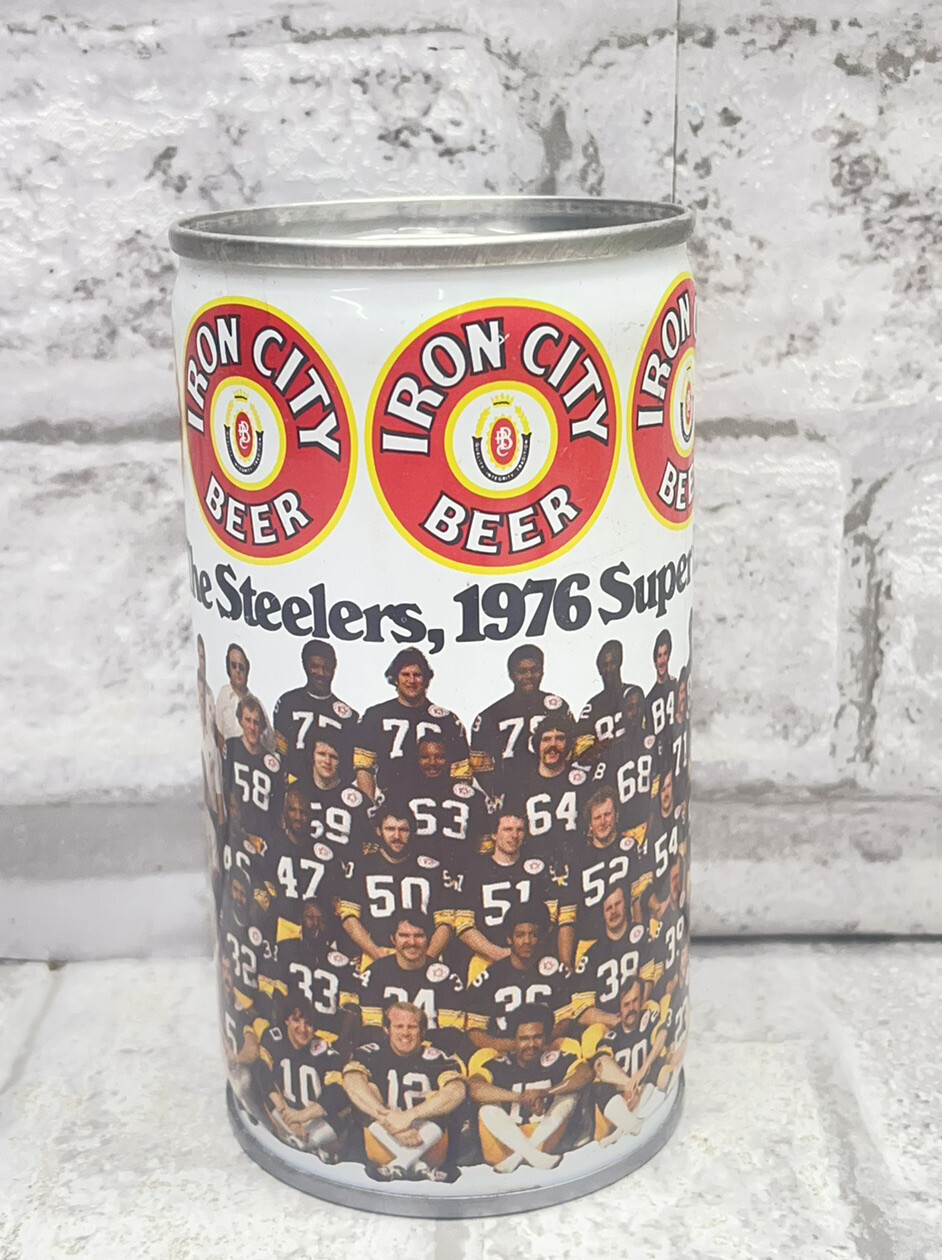1975 Iron City Beer Steelers Super Bowl Empty Beer Can 12oz Bottom