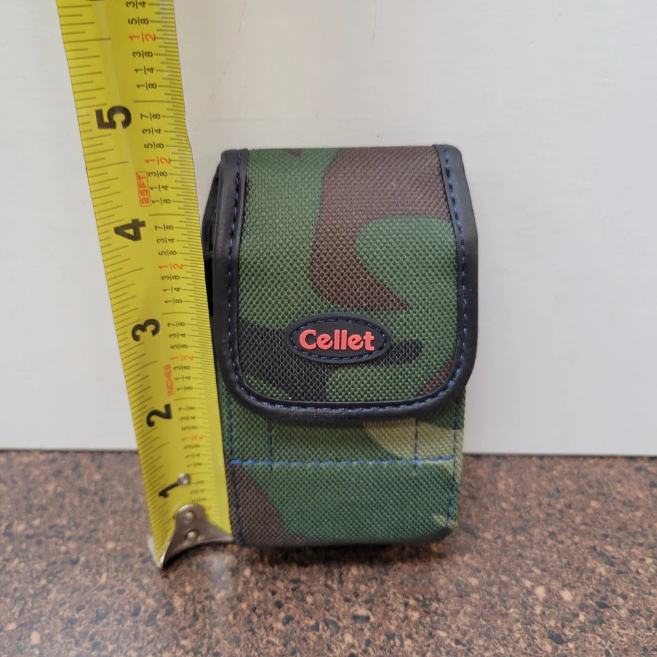 Funda para teléfono Cellet camuflaje lona funda vertical con clip para cinturón Foto 3 de 4