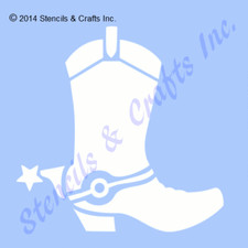 4.5" COWBOY STENCIL BOOT WESTERN STENCILS TEMPLATE PAINT ART SOUTHWESTERN NEW