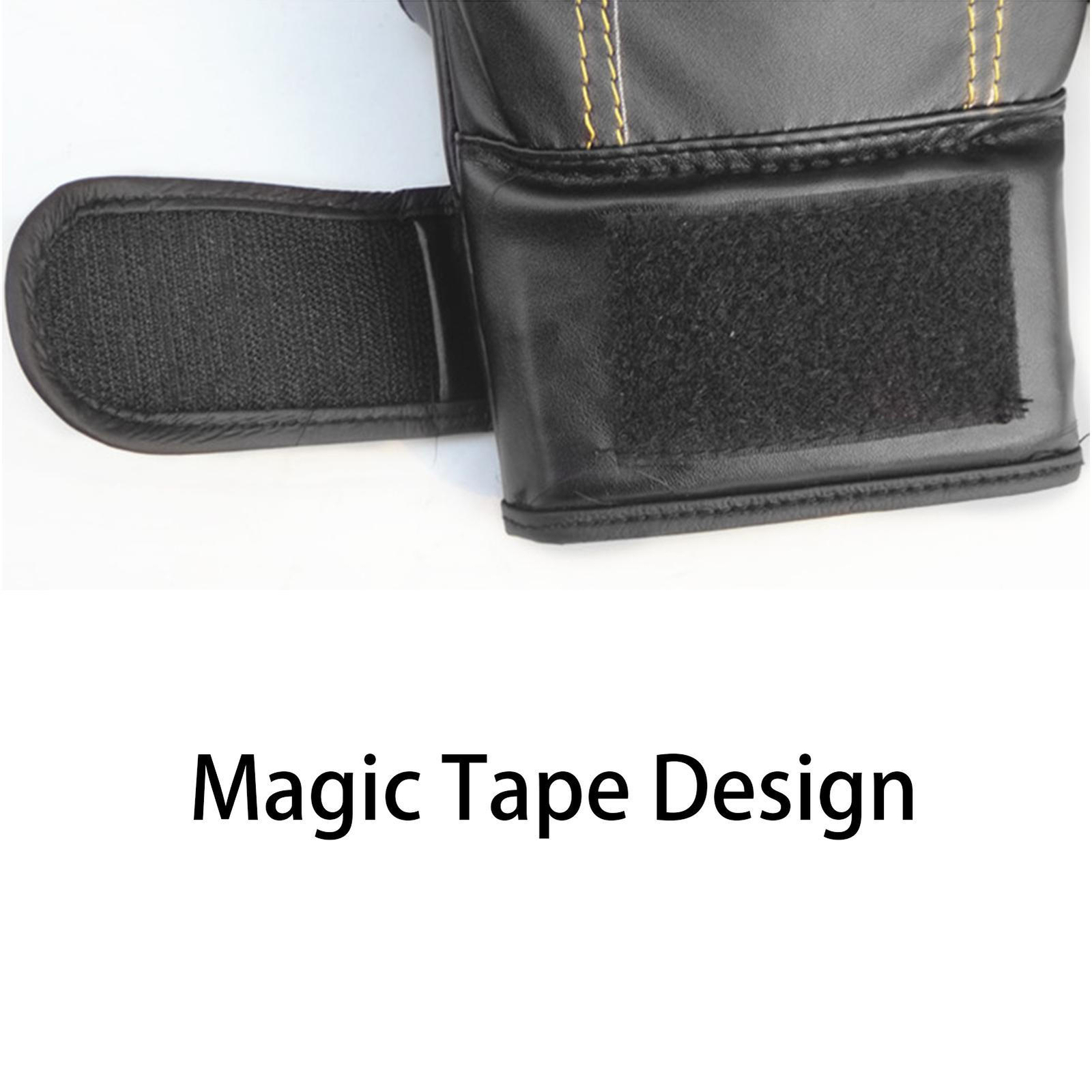 PU Leather Boxing Gloves for Adults MMA Sparring Punch Bag Training