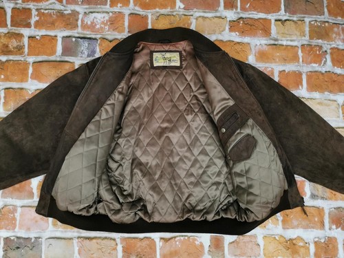 Chevignon 500 Vintage Leather Jacket Sports Tog ´S Suede Braun Size: L Tip Top - Picture 7 of 9