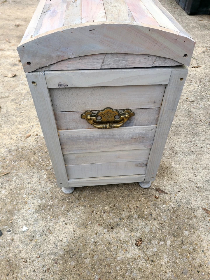 baúl antiguo, cofre,, cedro encalado, roble, pino Foto 4 de 4