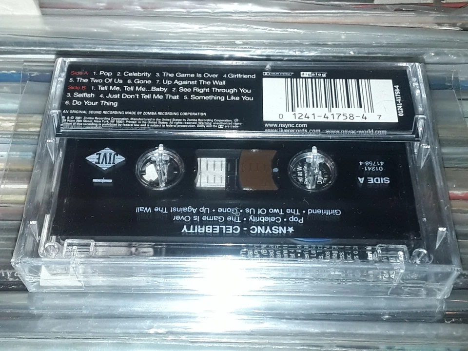 NSYNC CELEBRITY CASSETTE 2001 USA EDITION HYPE STICKER SEALED JUSTIN TIMBERLAKE - Image 2 of 4
