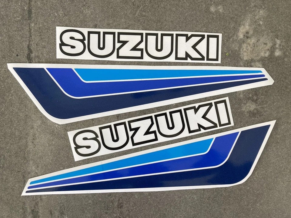 Juego completo de calcomanías/kit de pegatinas/gráficos/enduro vintage Suzuki DR500 1982 Foto 3 de 4