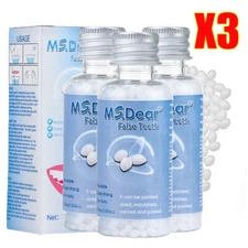 3PCS Tooth Repair Beads Granules,Temporary Moldable Dental Pellets, False Teeth