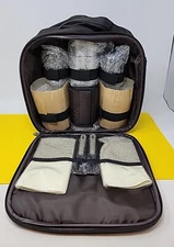 Vintage Gevalia Coffee Travel Backpack Picnic Set Thermos Mugs Insulated Bag NEW