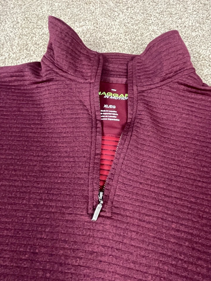 Moletom Haggar masculino tamanho extra grande em movimento Borgonha - Imagem 2 de 4