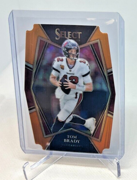 2021 Panini Select TOM BRADY Premier Level Orange Prizm Die-Cut 105/249 #101