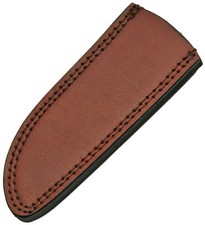 LEATHER POUCH STYLE BELT SHEATH FOR 8 TO 9" OVERALL DROP POINT KNIFE, PA660709