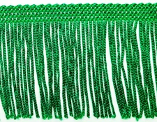 2 inch Chainette Fringe Trim 10 Yards in Color Kelly Green
