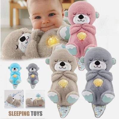 Schlummer Otter Kuscheltier mit Atembewegung und Musik Baby Plüsch Spielzeug NEU