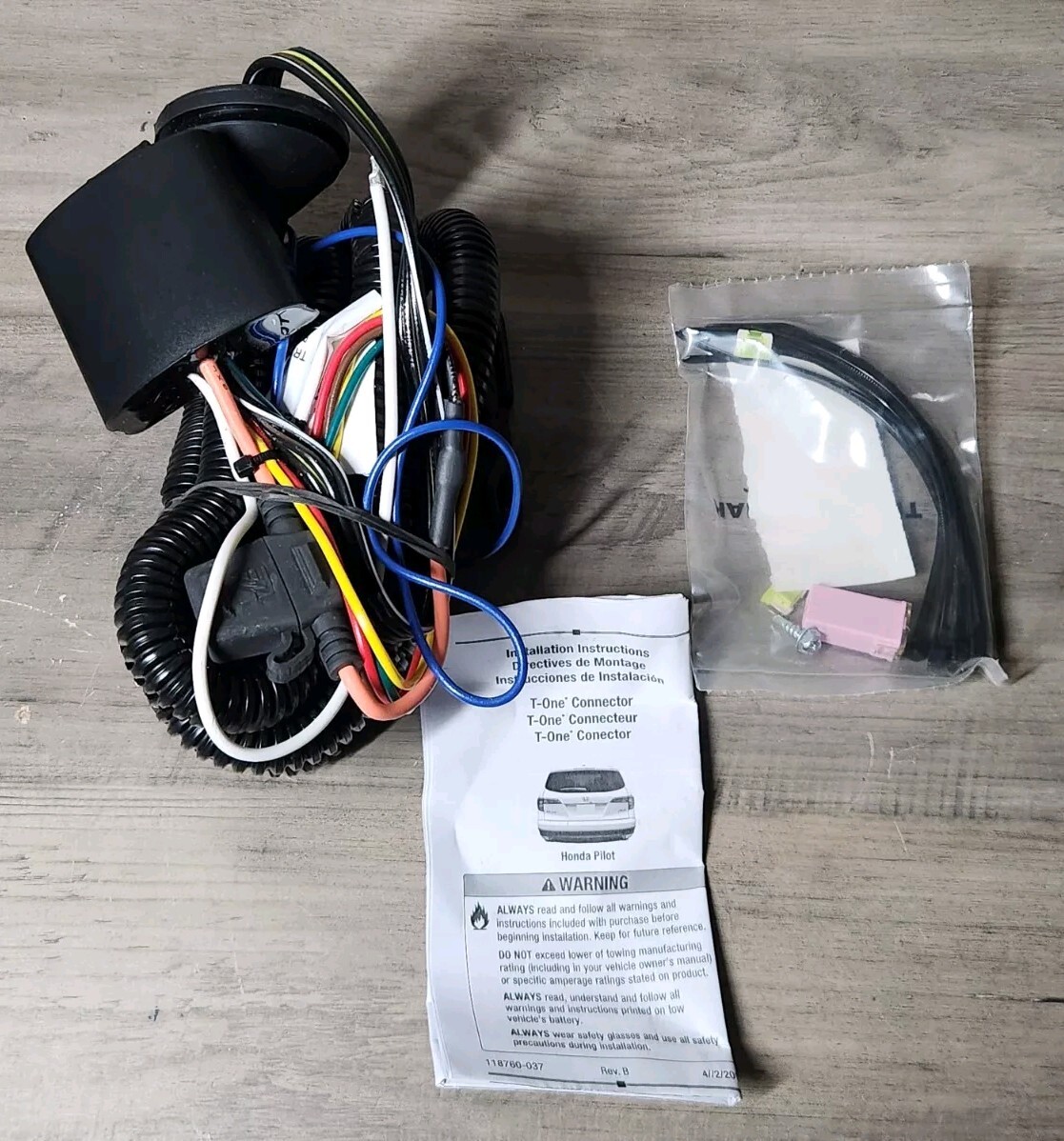deto×2 Tekonsha Trailer Wiring Harness Kit For 16-22 Honda Pilot All