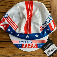 CYCLING USA HEX-TEK® Wicking Polyester Team Bike Cap NEW Hat Free Shipping !!
