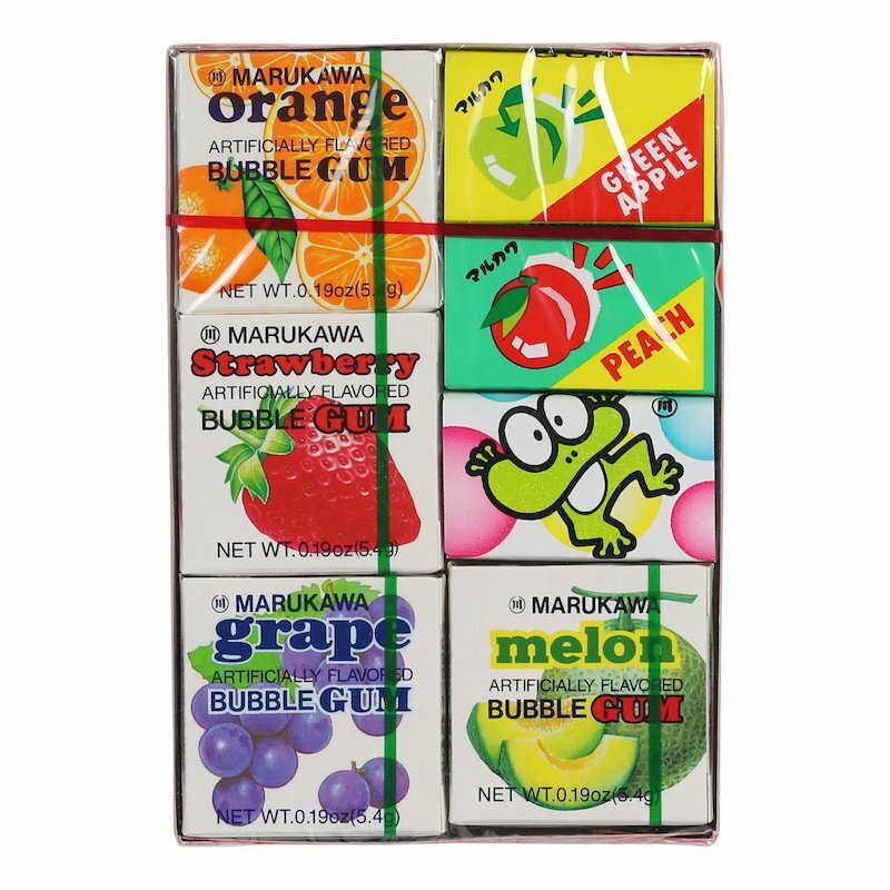 Marukawa Japan Marble Bubble Gum Orange Strawberry Melon Grape