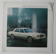 CHRYSLER LeBARON 1981 dealer brochure - English - Canada HS1002000418