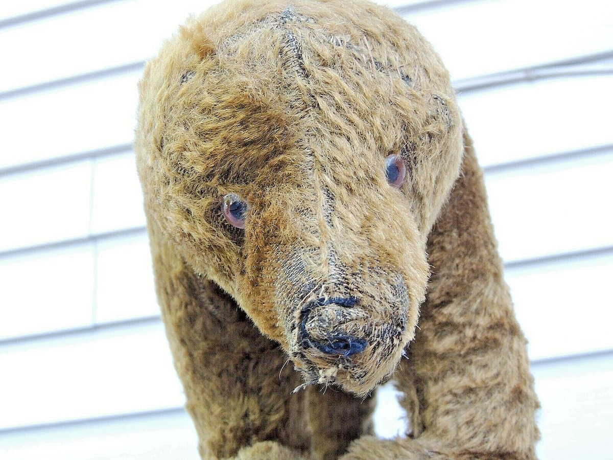 Éléphant à Roulettes Ancien – Jouet à Tirer En Mohair Steiff (Pintel) – Vintage