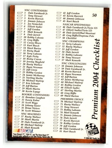 Tony Stewart Joe Gibbs Racing 2004 Press Pass Premium #50 - Picture 2 of 2