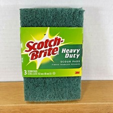 NEW Scotch-Brite SCOUR PADS 3 Pk All-Purpose Heavy Duty Absorbent Kitchen
