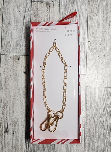 Gold Chain Phone Wristlet & Charms A New Day Purse Charms Birthday Gift - Photo 2 sur 9