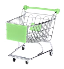 Mini Supermarket Shopping Cart Toy (Green)