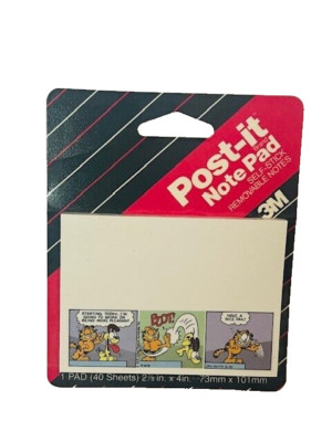 Garfield Odie Vintage Self Stick Removable Notes Post it Note Pad 1978 Stock 6
