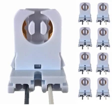 8 Pack - Etlin Daniels Non-Shunted T8 Lamp Holder Sockets with 12 Inch Wires