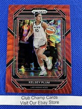 2023 #4 Kelsey Plum WNBA Panini Prizm Basketball Ruby Wave Prizm Aces