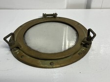 12" Antique Brass Finish Porthole Mirror Nautical Maritime Wall Decor Window