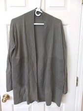 LULULEMON Green Wool Blend Open Front Knit Cardigan Casual Everyday Walking Sz 8