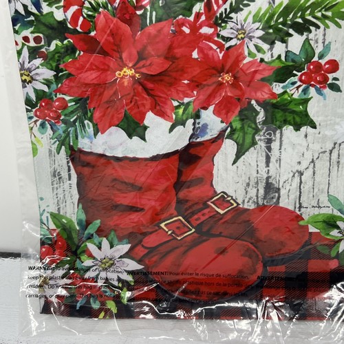 Santa Boots Merry Christmas Suede Decorative Garden Flag 12”x18 NEW - Picture 3 of 10