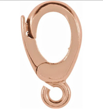 4.75x8.6mm OD 3.2x3.85mm ID 14k Rose Gold Charm Pearl Bail Enhancer Pendant OPEN