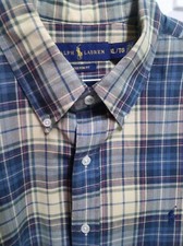NEW Polo Ralph Lauren Shirt Men's XL Button Up Check Classic Fit Long Sleeve