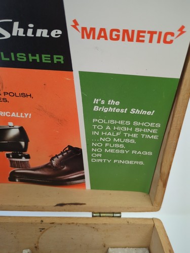 VTG Ronson Roto-Shine Magnetic Electric Shoe Polisher Kit In Wood Case Tested - Picture 10 of 19