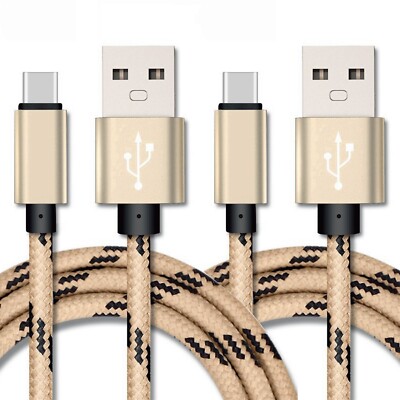 2-Pack USB Type C Fast Charging Cable For Samsung Galaxy S24 S23 S22 S21 S20 S10