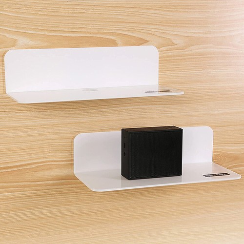 Acrylic Clear Floating Shelves Wall Shelf Ornament Display Rack Home Storage - Picture 3 of 22