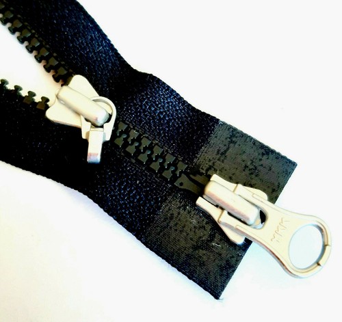 Reißverschluss SCHWARZ teilbar 2-Wege Vislon 3 YKK Zipper Cremallera cipzá רוכסן - Bild 6 von 7