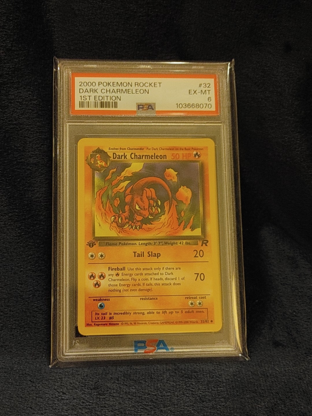 2000 Team Rocket #32 Dark Charmeleon PSA 6 1st Edition Pokemon