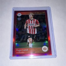 Topps UEFA Merlin Tygo Land PSV Eindhoven #88 Red Refractor /125 Soccer 2024-25