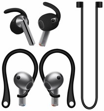 Replacement Ear Hooks Sport Tips Kit for Galaxy Buds 3 Black Anti-Slip Covers