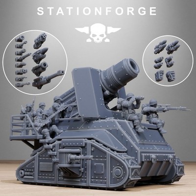 FreeGuard Artillery Mini-Tank and Crew 32mm