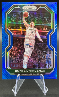 2020-21 Donte DiVincenzo /199 Panini Prizm Blue Prizm #50 | Knicks & Wolves