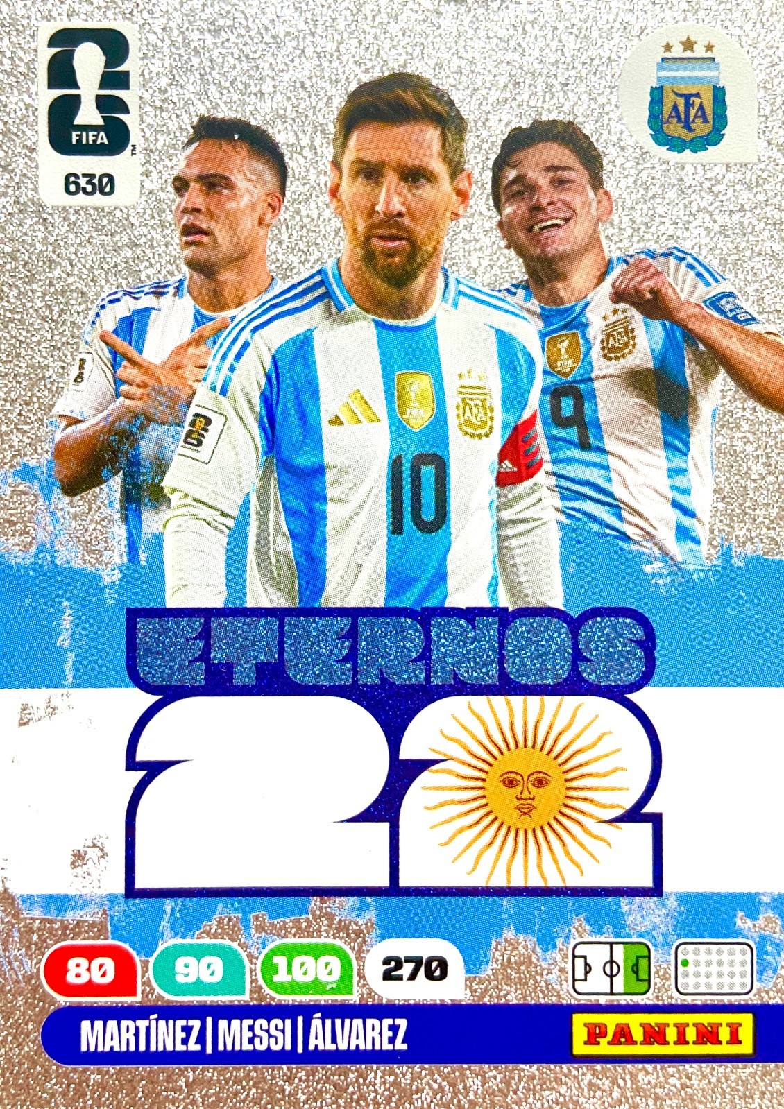 FIFA WORLD CUP 2026 RARE ETERNOS 630 MESSI / ALVAREZ / MARTINEZ