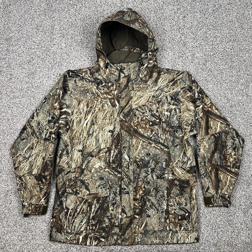 Cabelas Gore Tex Jacket Mens Large Mossy Oak Break Up Camo Hunting Hooded - Image 2 of 4