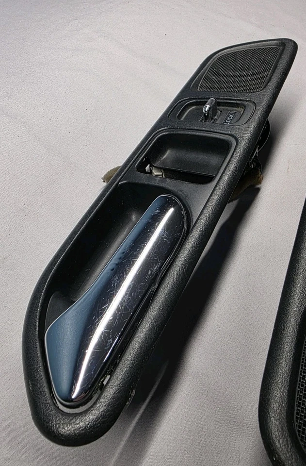 1997–2001 Honda Prelude OEM Interior Door Handle Set L R w/ Tweeter Trim Pair - Image 2 of 4