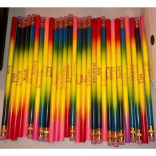 Personalized Rainbow Pencils Engraved Pencils Kids School Supplies Party Favors