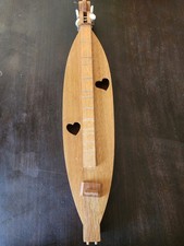 Vintage 4-String Appalachian Mountain Dulcimer Teardrop Mahogany As-Is